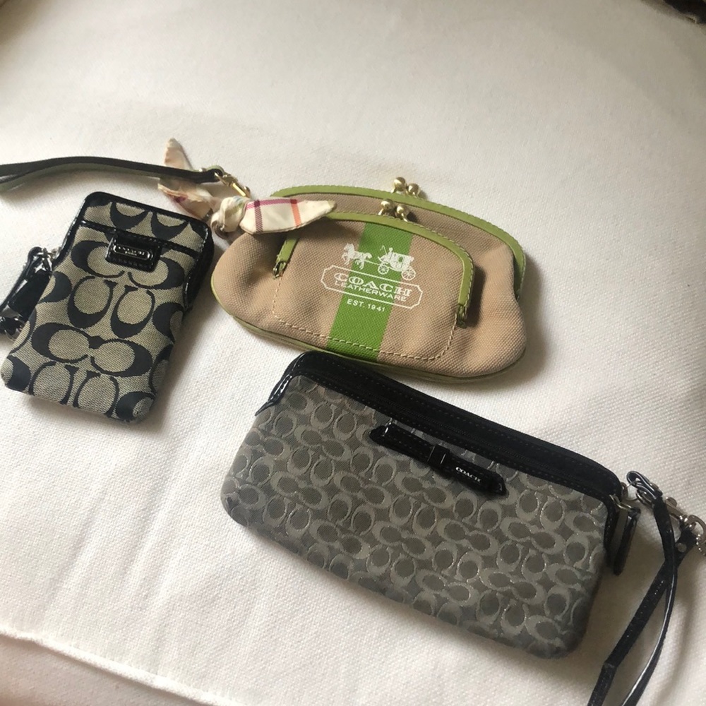 bundle of 3 coach wristlets